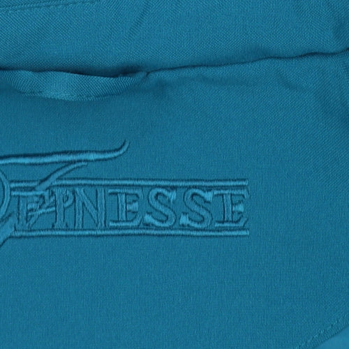 Finesse Women’s Blue Hooded Rain Coat Jacket Size 16