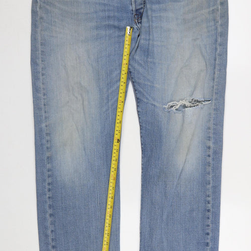 Levi’s Premium Men’s Blue Distressed Straight Jeans W38 L30