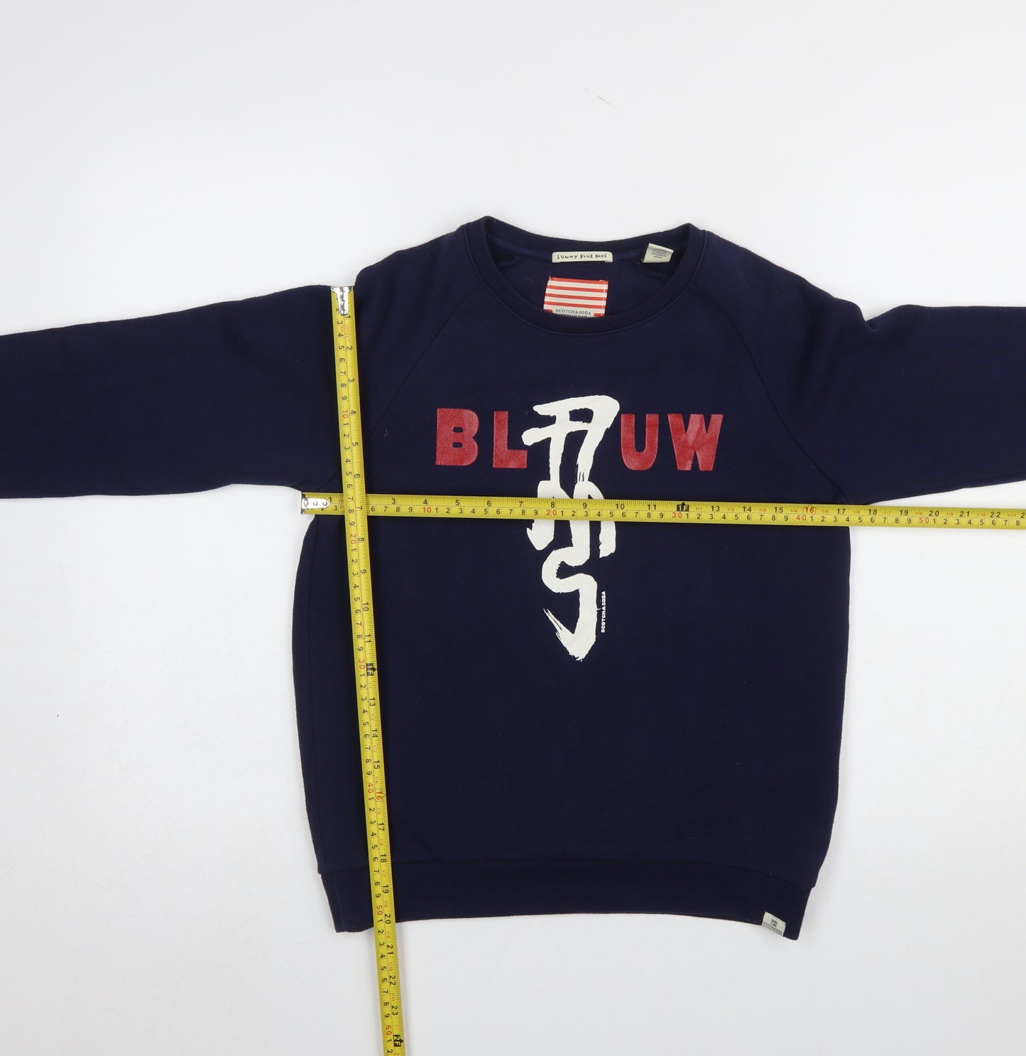 Scotch & Soda Girls Blue Logo Pullover Sweatshirt Size 12 Years