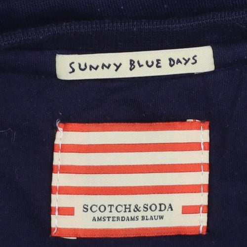 Scotch & Soda Girls Blue Logo Pullover Sweatshirt Size 12 Years