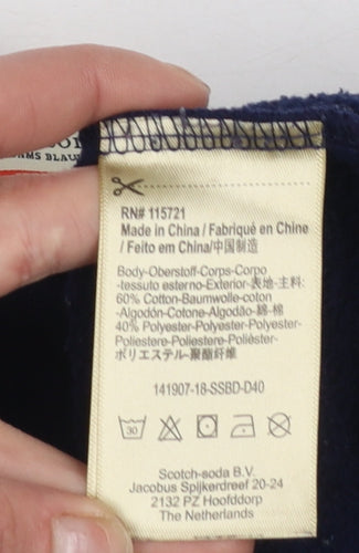 Scotch & Soda Girls Blue Logo Pullover Sweatshirt Size 12 Years