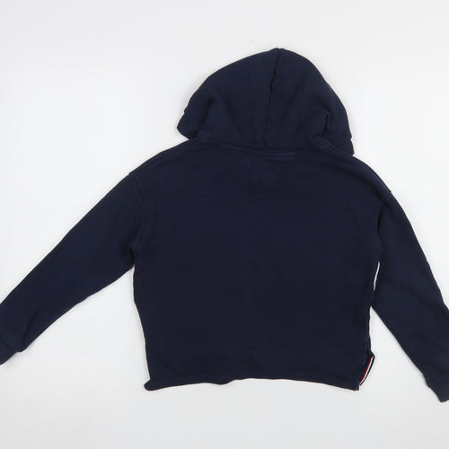 Tommy Hilfiger Boys Navy Blue Cotton Pullover Hoodie Size 10 (140cm)