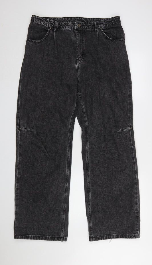 PSO Brand Women’s Black Straight Leg Jeans XL Cotton Blend Denim