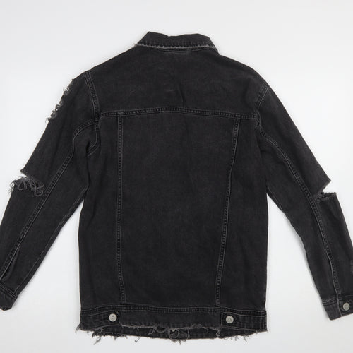 BDG Womens Black Distressed Denim Jacket XS Grunge Style
