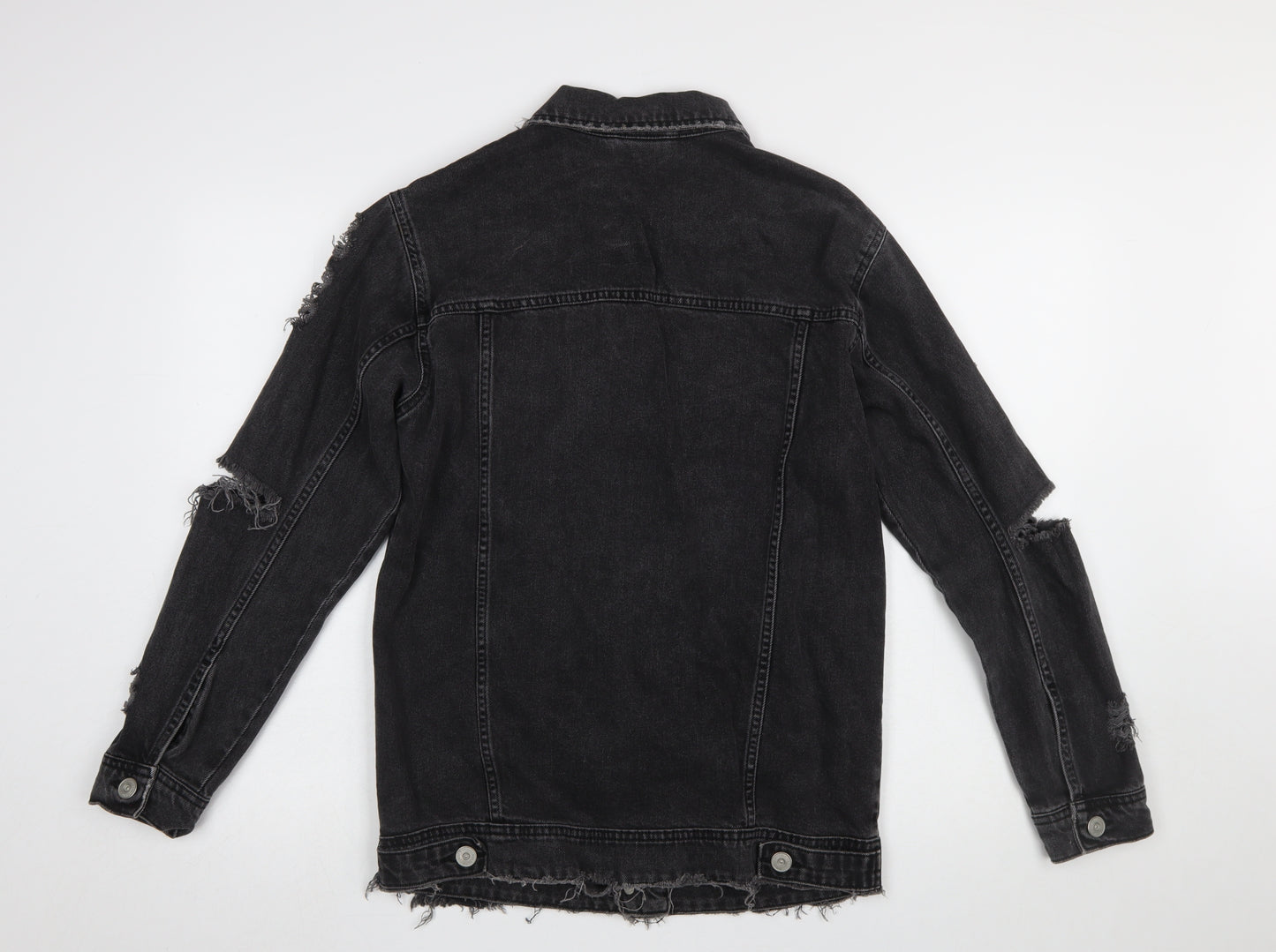 BDG Womens Black Distressed Denim Jacket XS Grunge Style