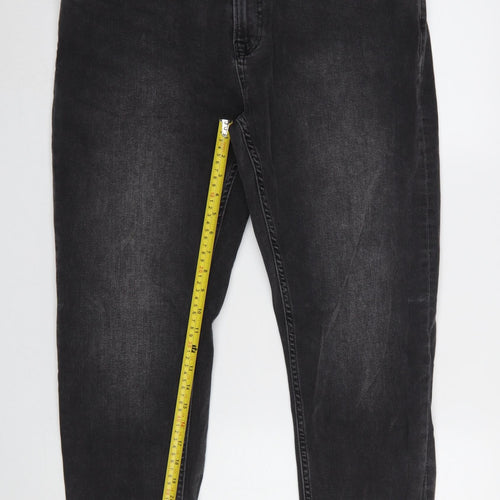 A-FRAME Men's Black Slim Fit Denim Jeans 38S