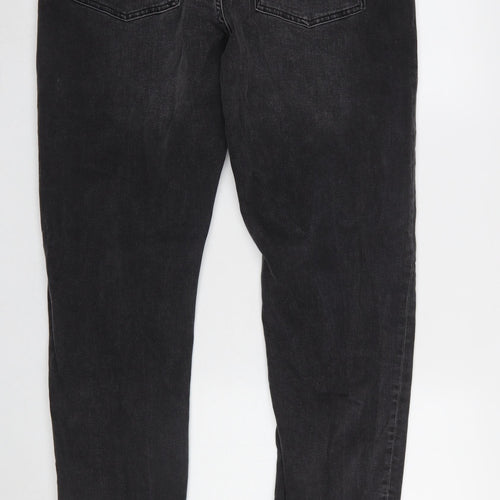 A-FRAME Men's Black Slim Fit Denim Jeans 38S