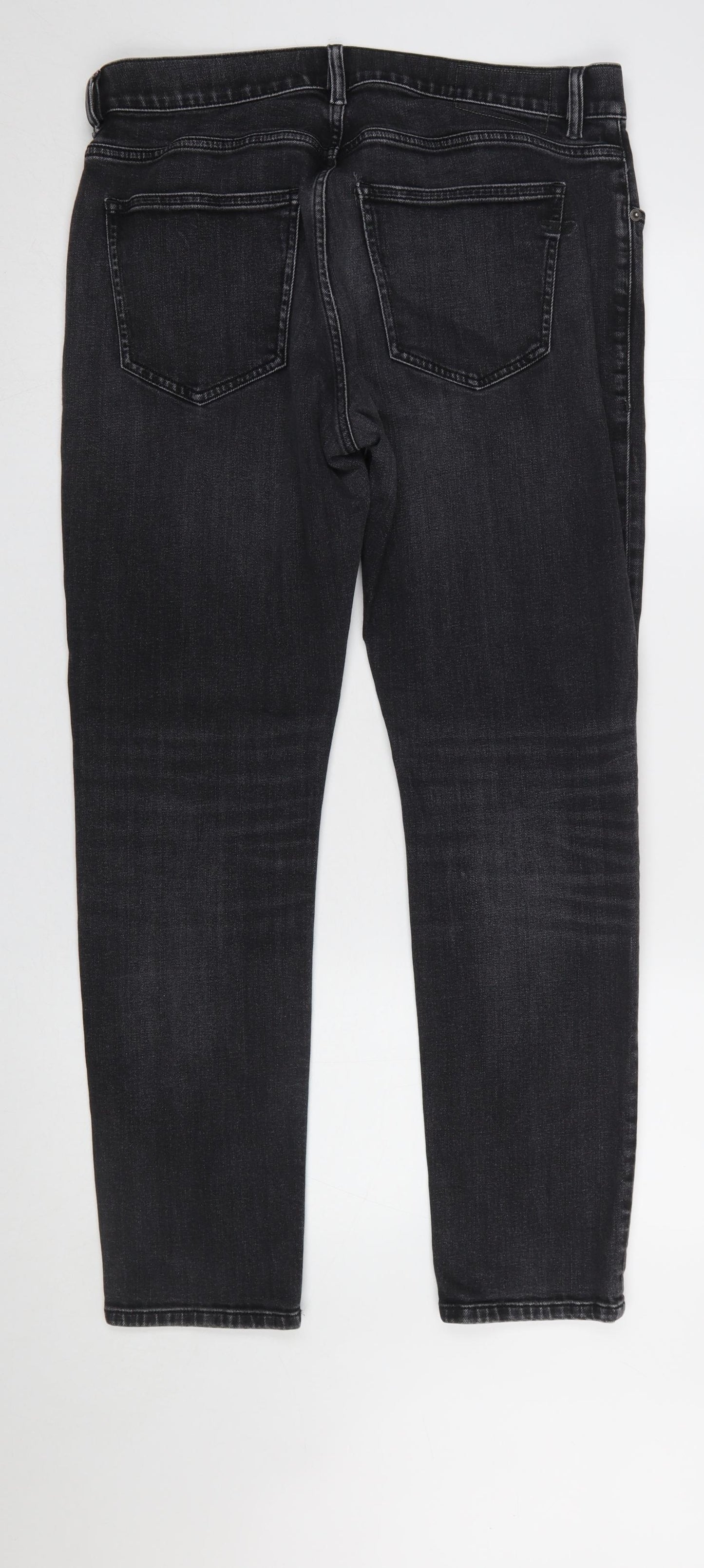 Diesel Mens Black Straight Fit Jeans Size 34 Regular Denim