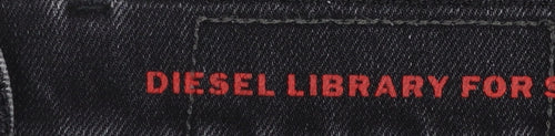 Diesel Mens Black Straight Fit Jeans Size 34 Regular Denim