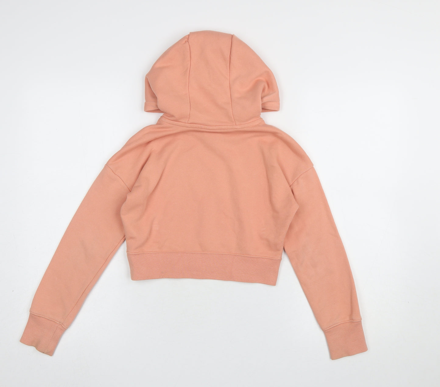 Nike Girls Pink Logo Pullover Hoodie Size S Long Sleeve Sports Style