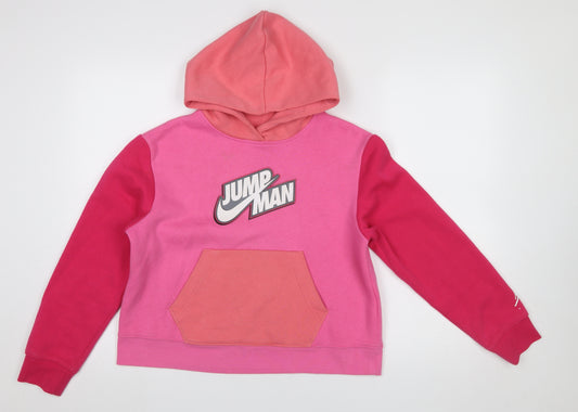 Jordan Girls Pink Jumpman Pullover Hoodie Sweatshirt XL 13-15 Years