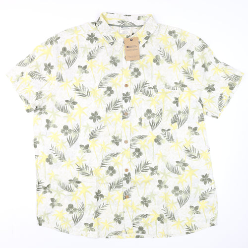 Mountain Warehouse Men's Multicoloured 3XL Hawaiian Cotton Short Sleeve Shirt