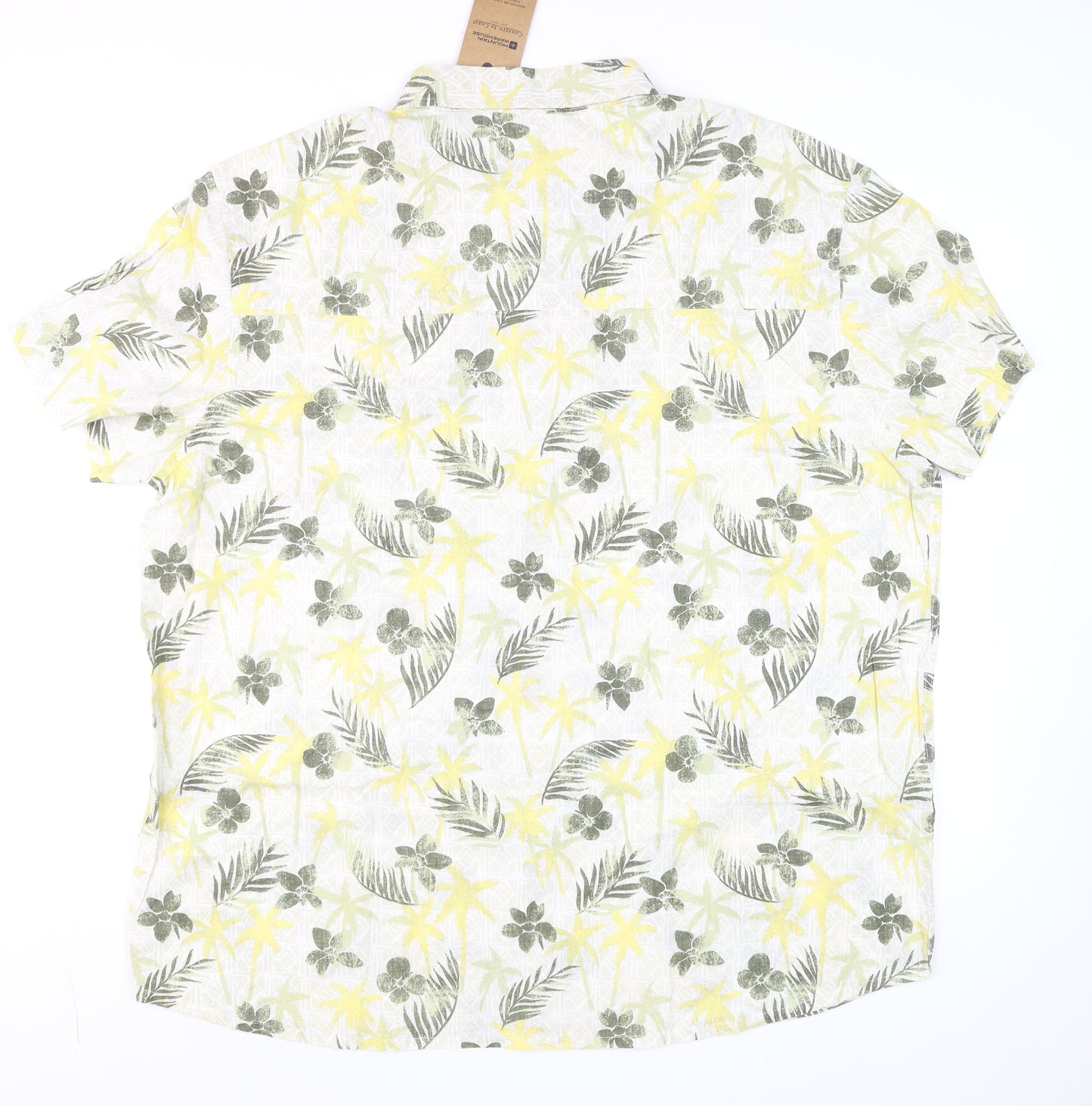 Mountain Warehouse Men's Multicoloured 3XL Hawaiian Cotton Short Sleeve Shirt