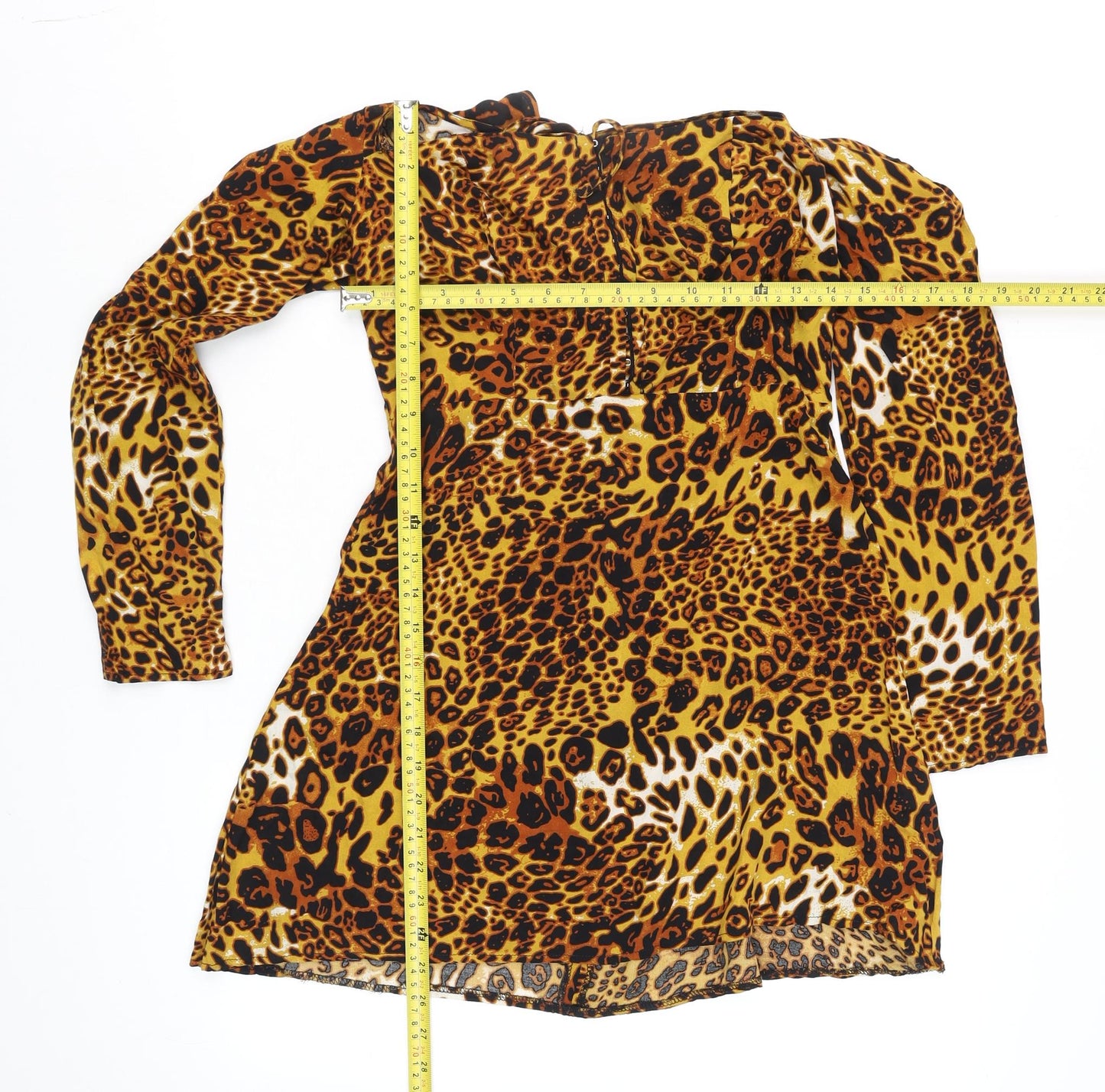 Missguided Women's Brown Leopard Print Wrap Blouse UK 10