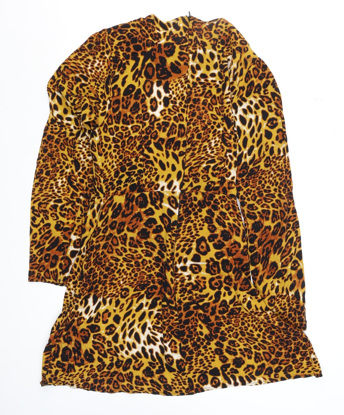 Missguided Women's Brown Leopard Print Wrap Blouse UK 10