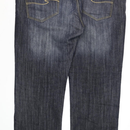 Dunnes Stores Men's Blue Straight Leg Jeans 40W 30L Dark Wash Denim