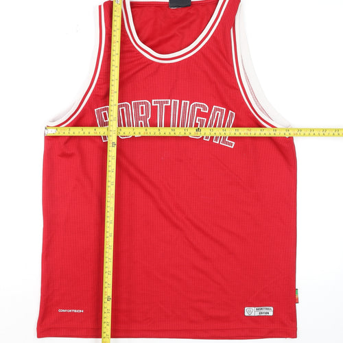 Força Portugal Men's Red Basketball Tank Top Jersey L