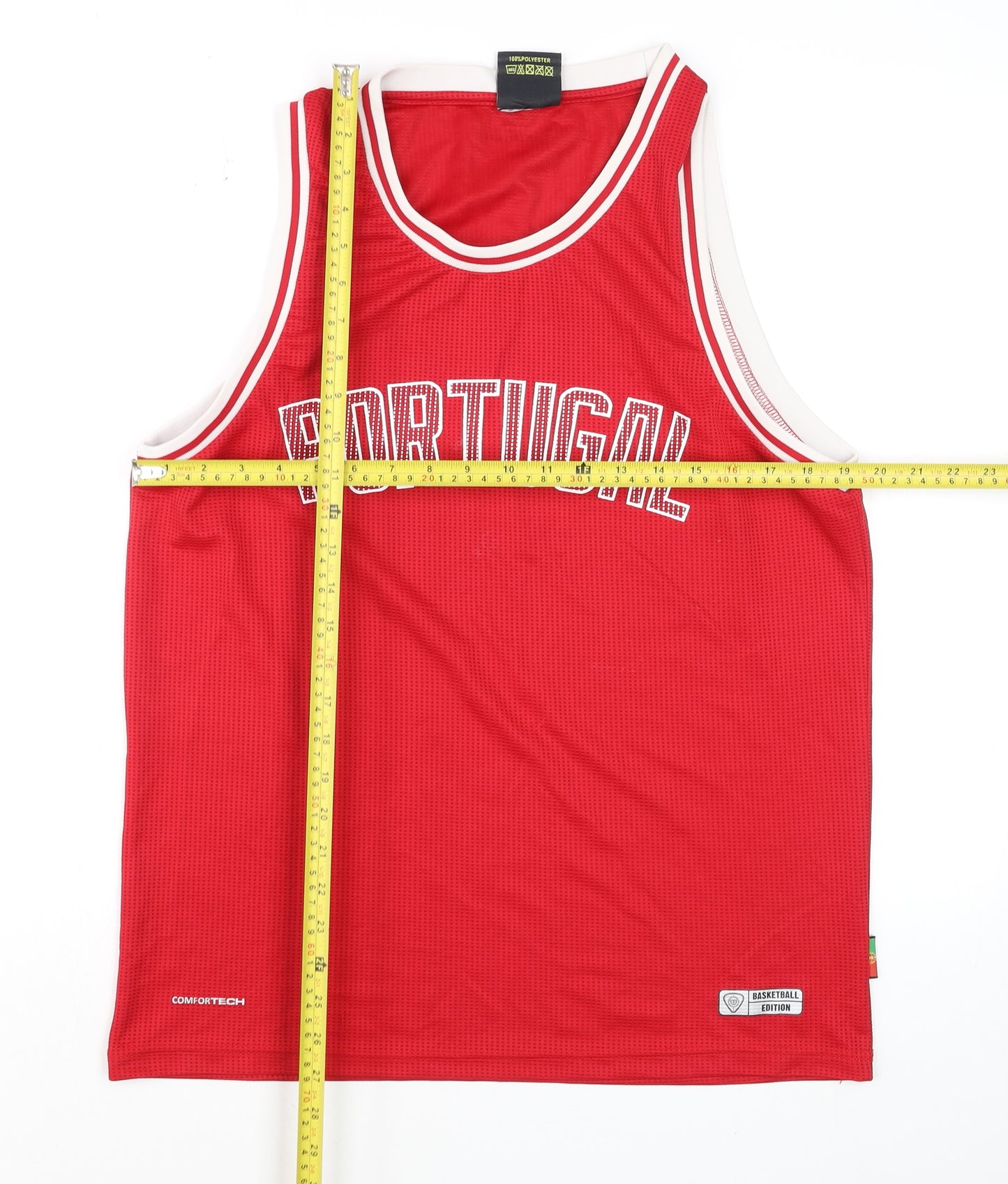 Força Portugal Men's Red Basketball Tank Top Jersey L