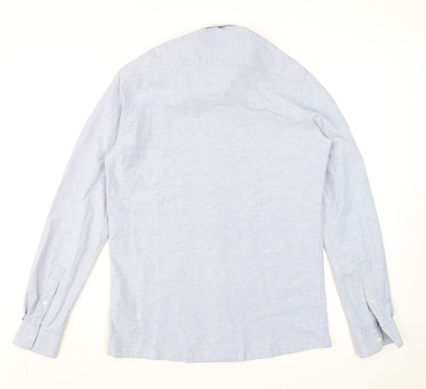 Firetrap Men's Blue Long Sleeve Button-Down Cotton Shirt Size M
