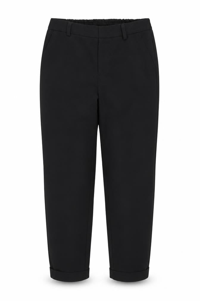 Savoir Women's Black Cropped Tapered Trousers Size 12