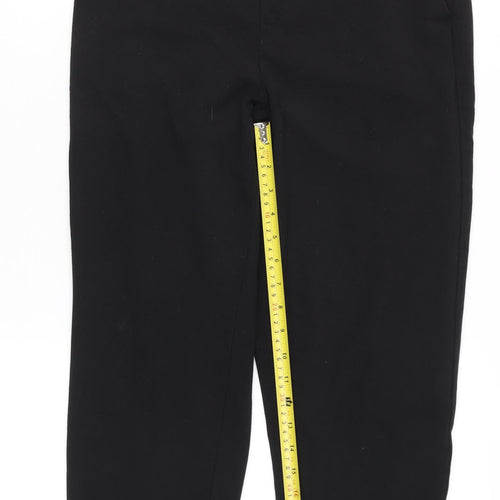 Savoir Women's Black Cropped Tapered Trousers Size 12