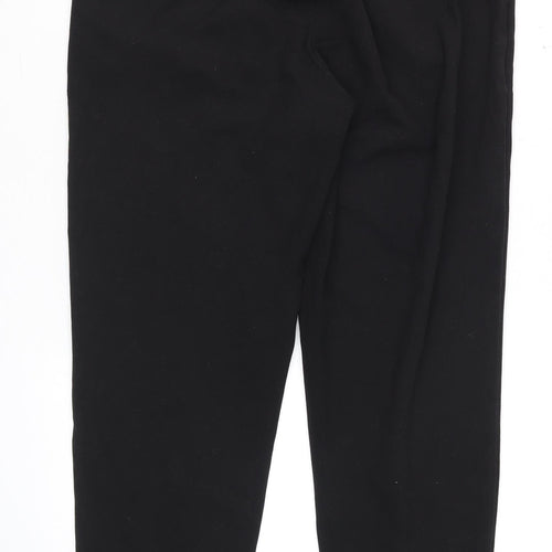 Savoir Women's Black Cropped Tapered Trousers Size 12