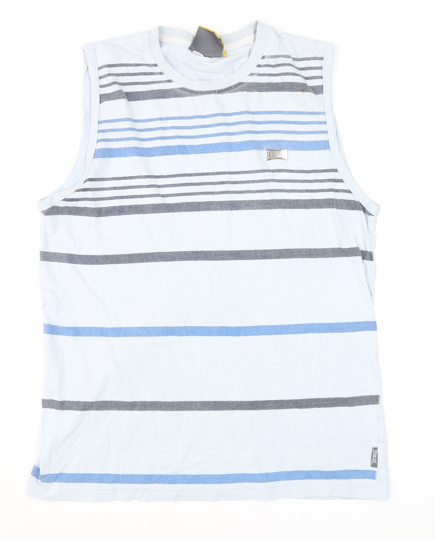 Everlast Men's Blue Striped Tank Top Vest M Sleeveless Cotton Gym Wear