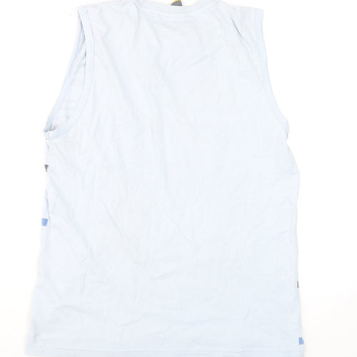 Everlast Men's Blue Striped Tank Top Vest M Sleeveless Cotton Gym Wear