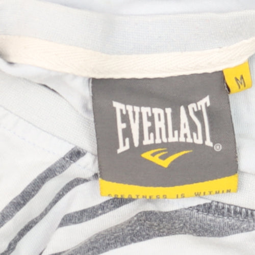 Everlast Men's Blue Striped Tank Top Vest M Sleeveless Cotton Gym Wear