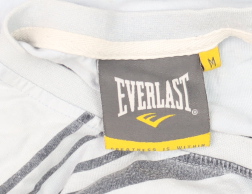 Everlast Men's Blue Striped Tank Top Vest M Sleeveless Cotton Gym Wear