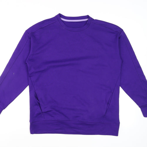 Dunnes Stores Men's Purple Crew Neck Pullover Sweatshirt Size S
