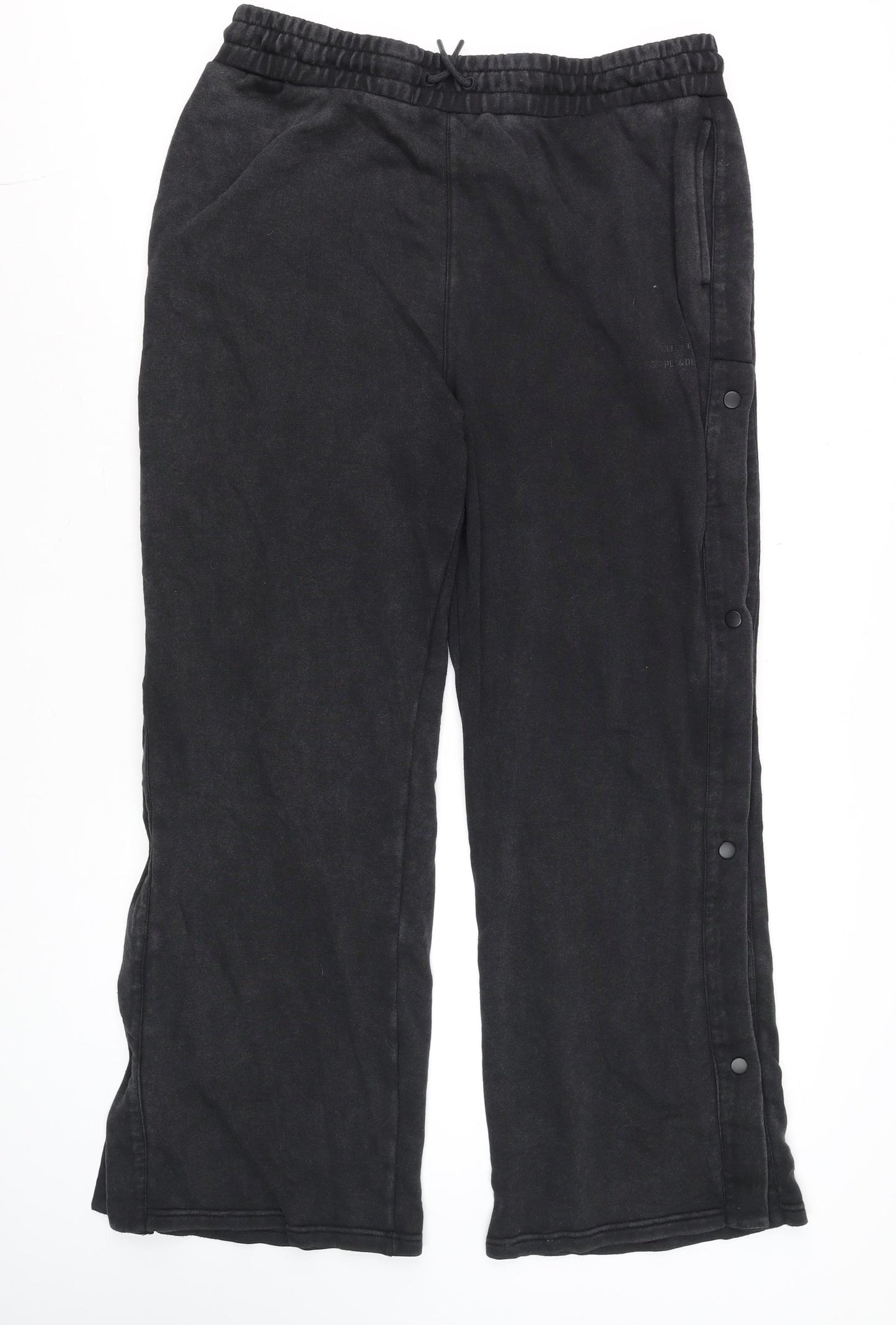 Fletcher x Supply & Demand Men's Black XL Track Pants with Snap Sides