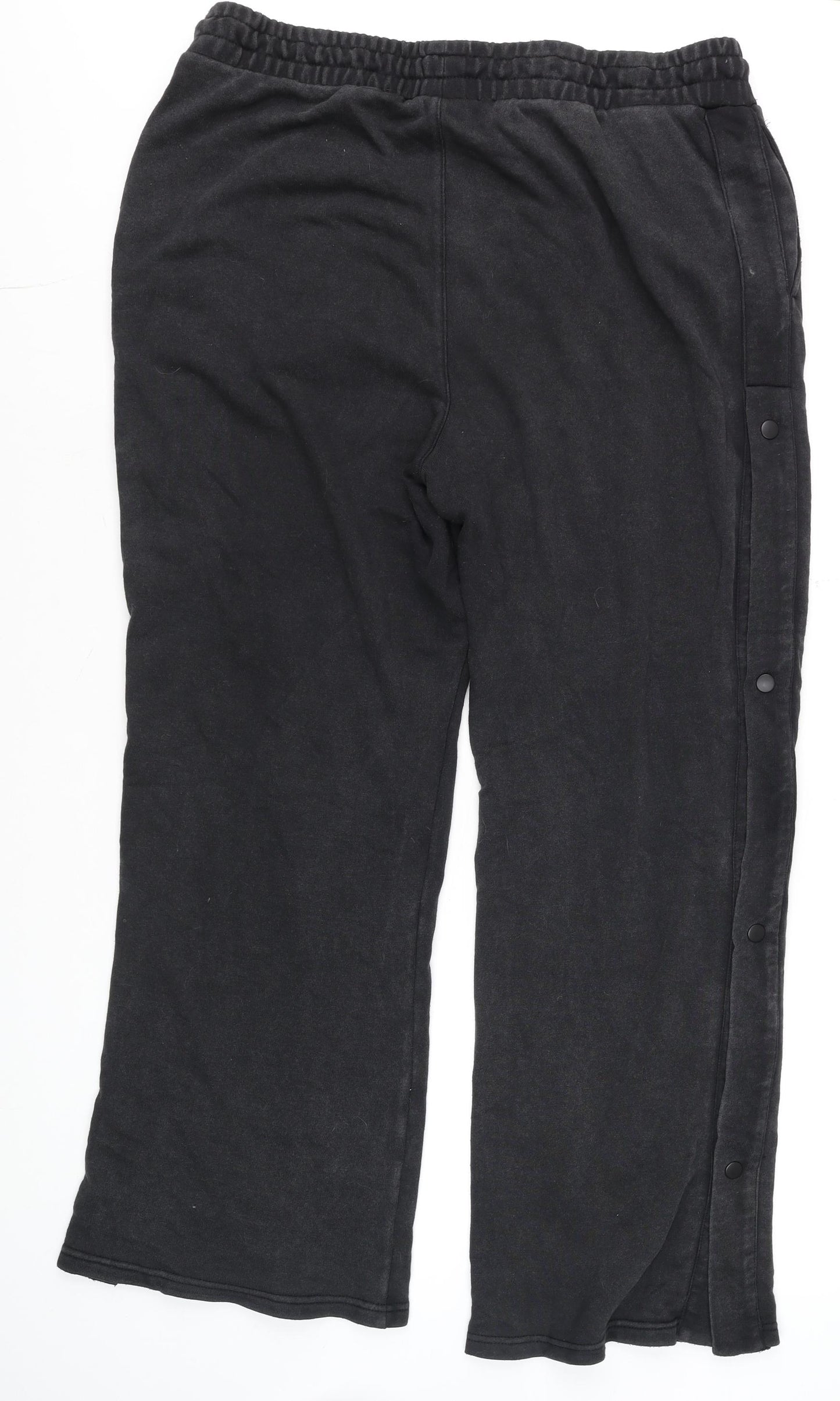 Fletcher x Supply & Demand Men's Black XL Track Pants with Snap Sides