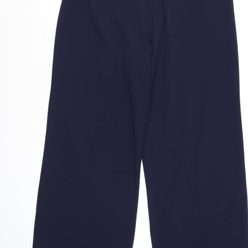 Gerard Women’s Navy Blue Wide-Leg Trousers Size 18 Zip High Rise