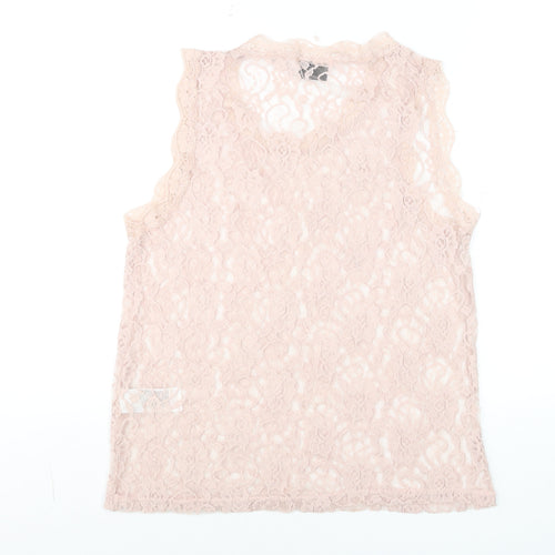 Vila Women’s Beige Lace Sleeveless Camisole Top XL