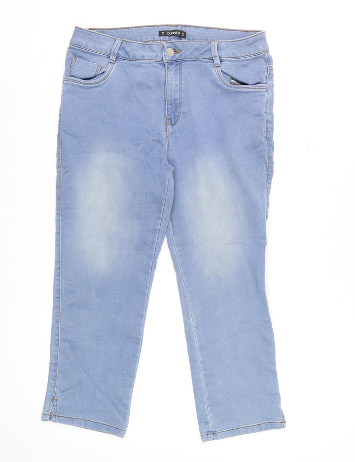 Dunnes Women Blue Size 12 Straight Leg Stretch Denim Jeans