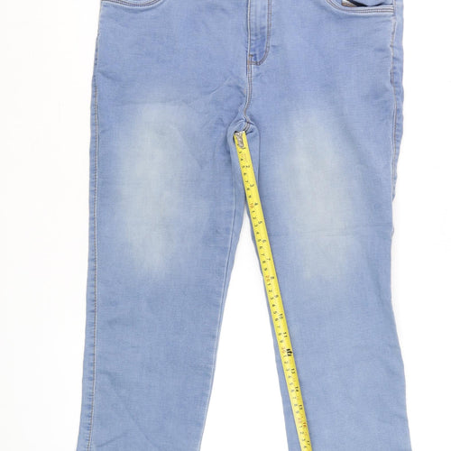 Dunnes Women Blue Size 12 Straight Leg Stretch Denim Jeans