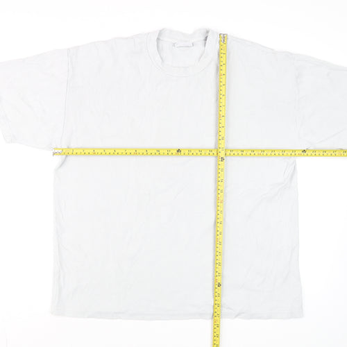 Industrie Men’s White Cotton Crew Neck T-Shirt Size L