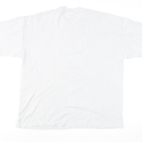 Industrie Men’s White Cotton Crew Neck T-Shirt Size L