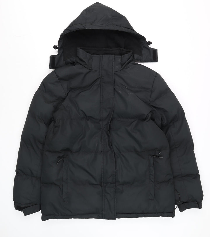 Mountain Warehouse Womens Black Puffer Jacket UK14 Hooded Water Resistant Winter Coat