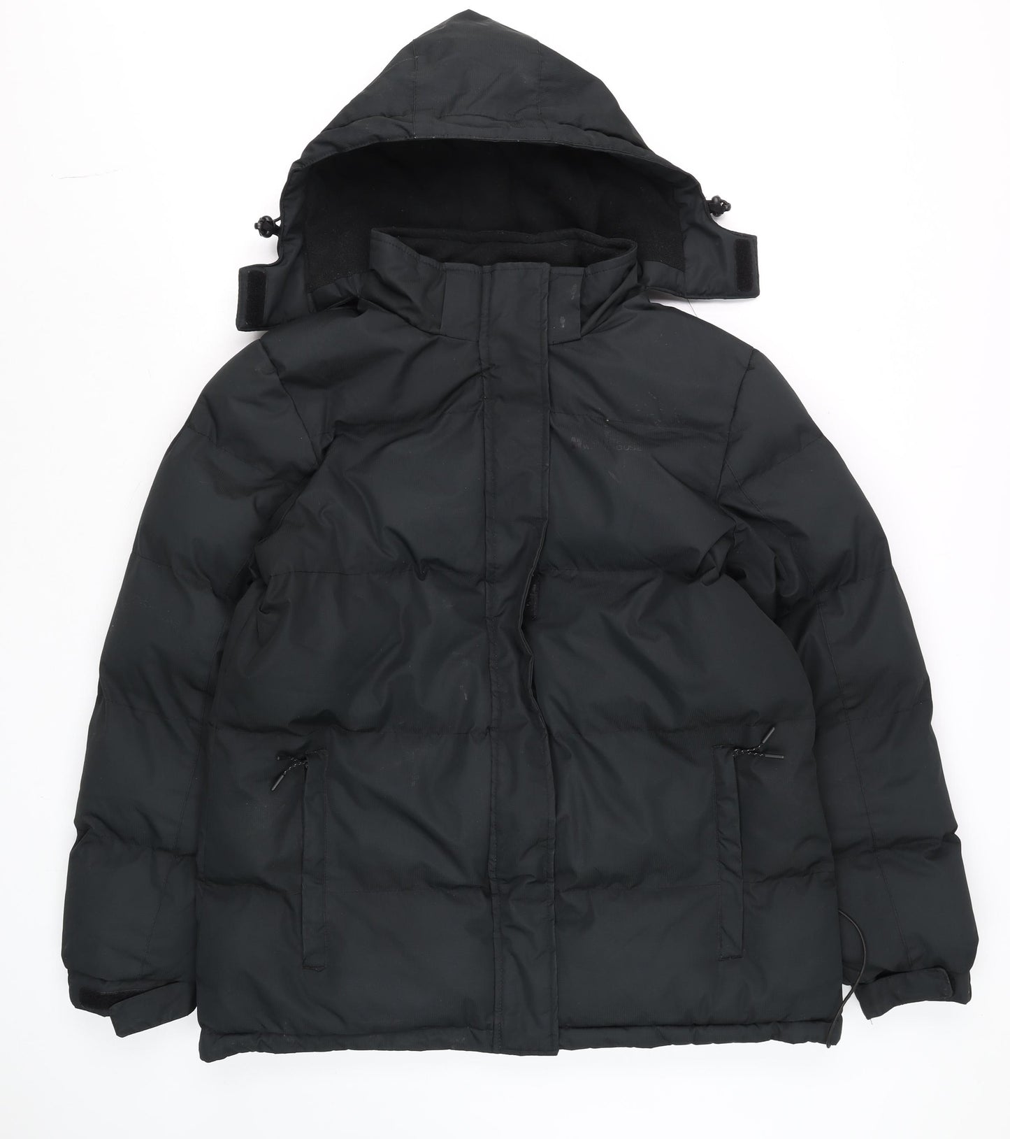 Mountain Warehouse Womens Black Puffer Jacket UK14 Hooded Water Resistant Winter Coat