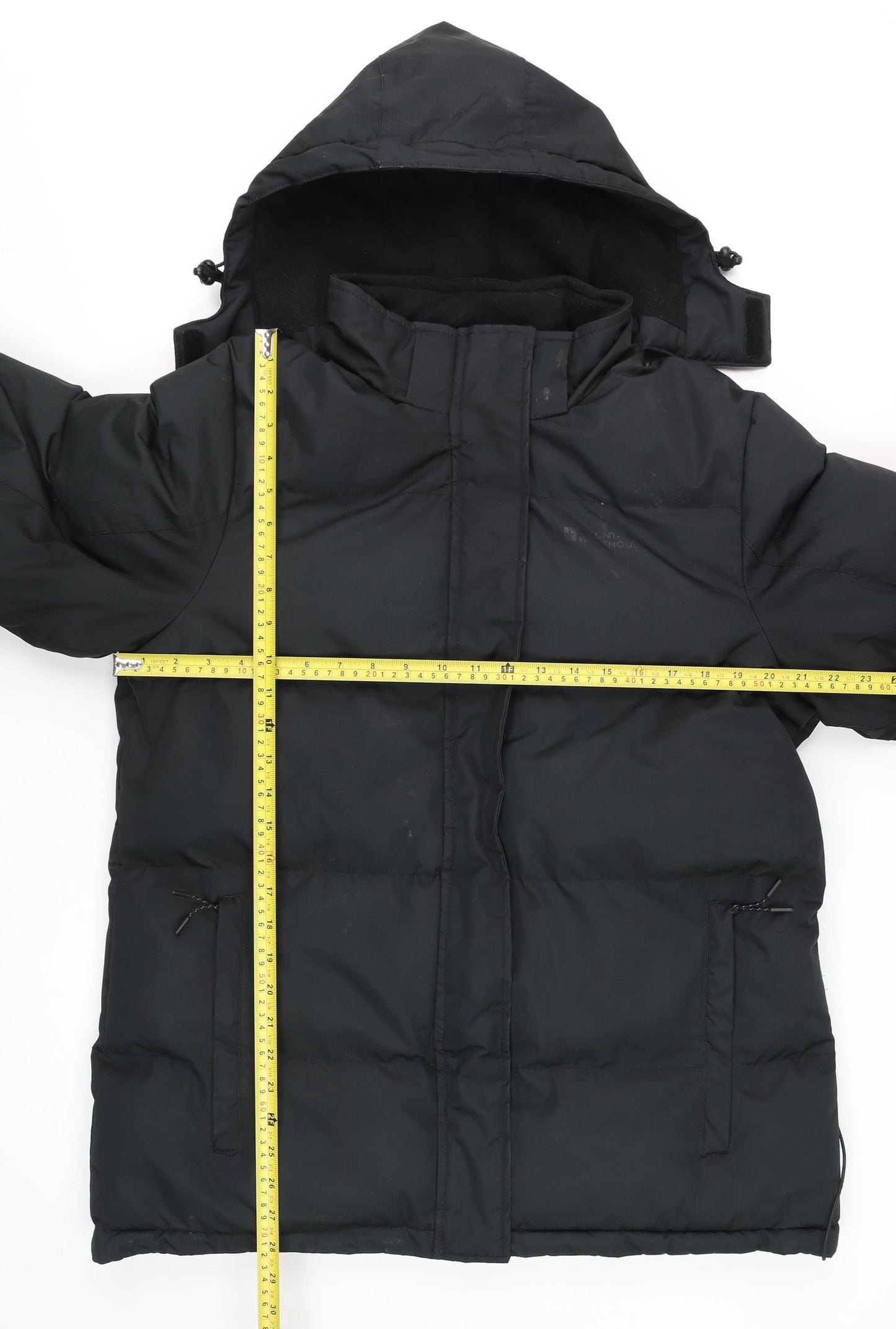 Mountain Warehouse Womens Black Puffer Jacket UK14 Hooded Water Resistant Winter Coat