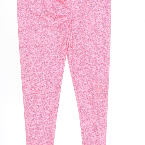 Leigh Tucker Willow Pink Spotted Women's Leggings Size M 25in Waist