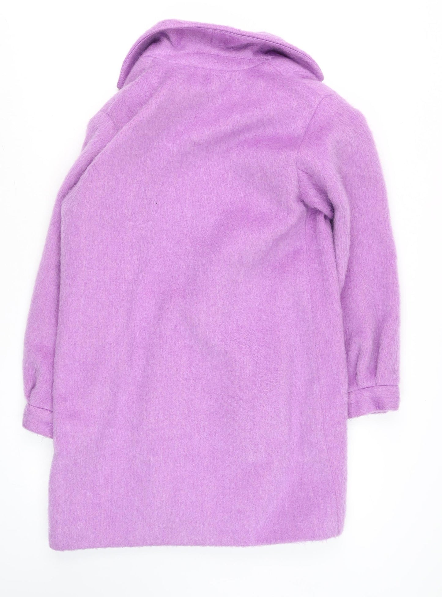 Gallery Women’s Lilac Double-Breasted Wool Blend Coat UK 10