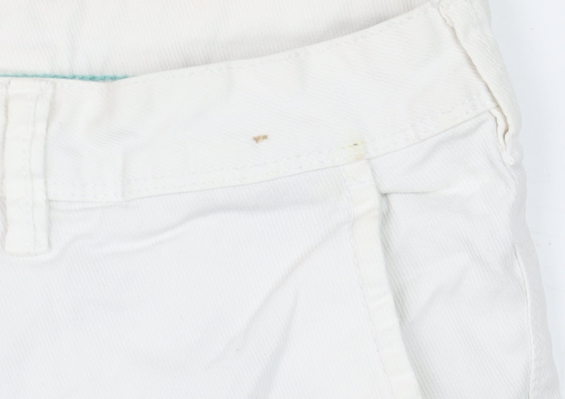 Cedar Wood State Men’s White Chino Shorts W30 Regular Fit Cotton