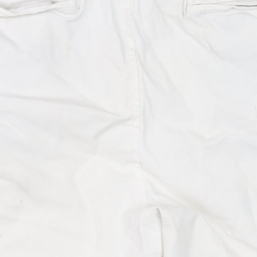 Cedar Wood State Men’s White Chino Shorts W30 Regular Fit Cotton