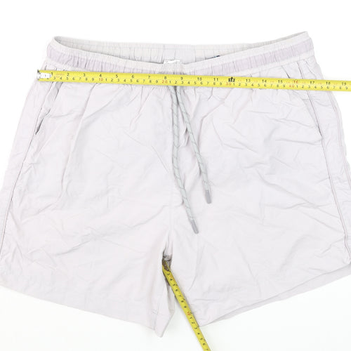 River Island Men’s Beige Swim Shorts L Elastic Waist Quick Dry