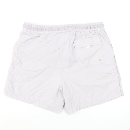 River Island Men’s Beige Swim Shorts L Elastic Waist Quick Dry