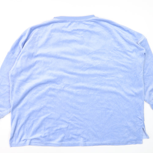 Disney Winnie the Pooh Brunch Club Blue Velour Sweatshirt Womens L Primark