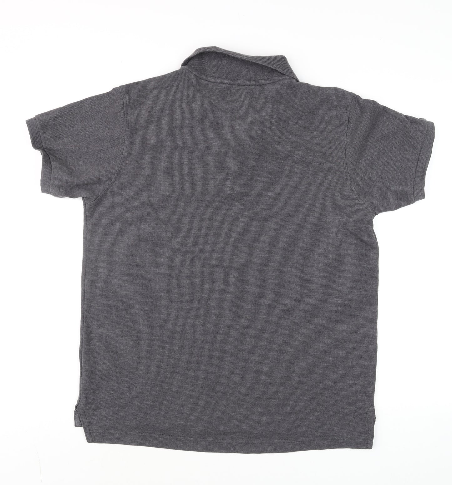 Industrialize Men's Grey Cotton Blend Short Sleeve Polo Shirt M